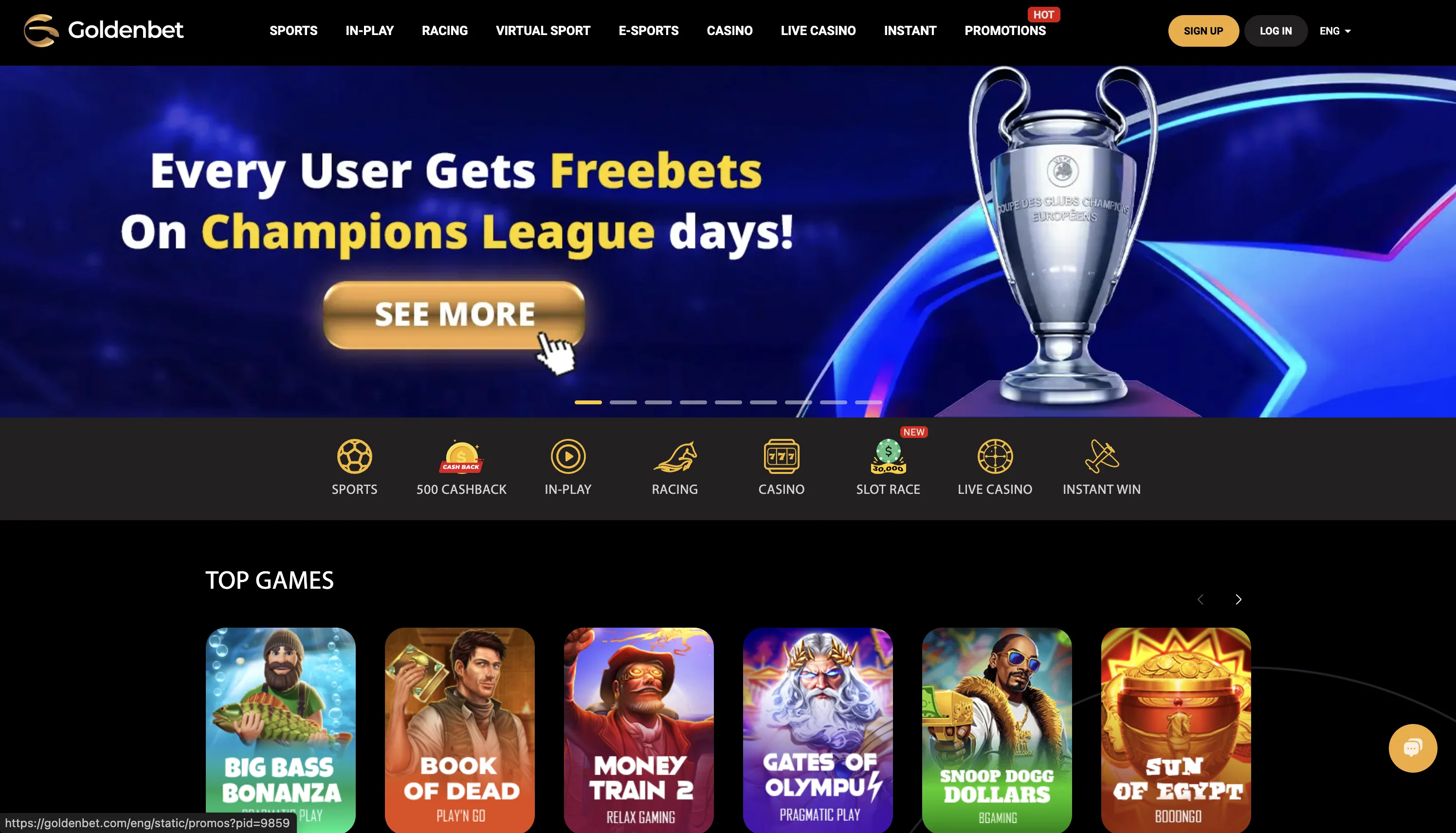Goldenbet Casino Screenshot