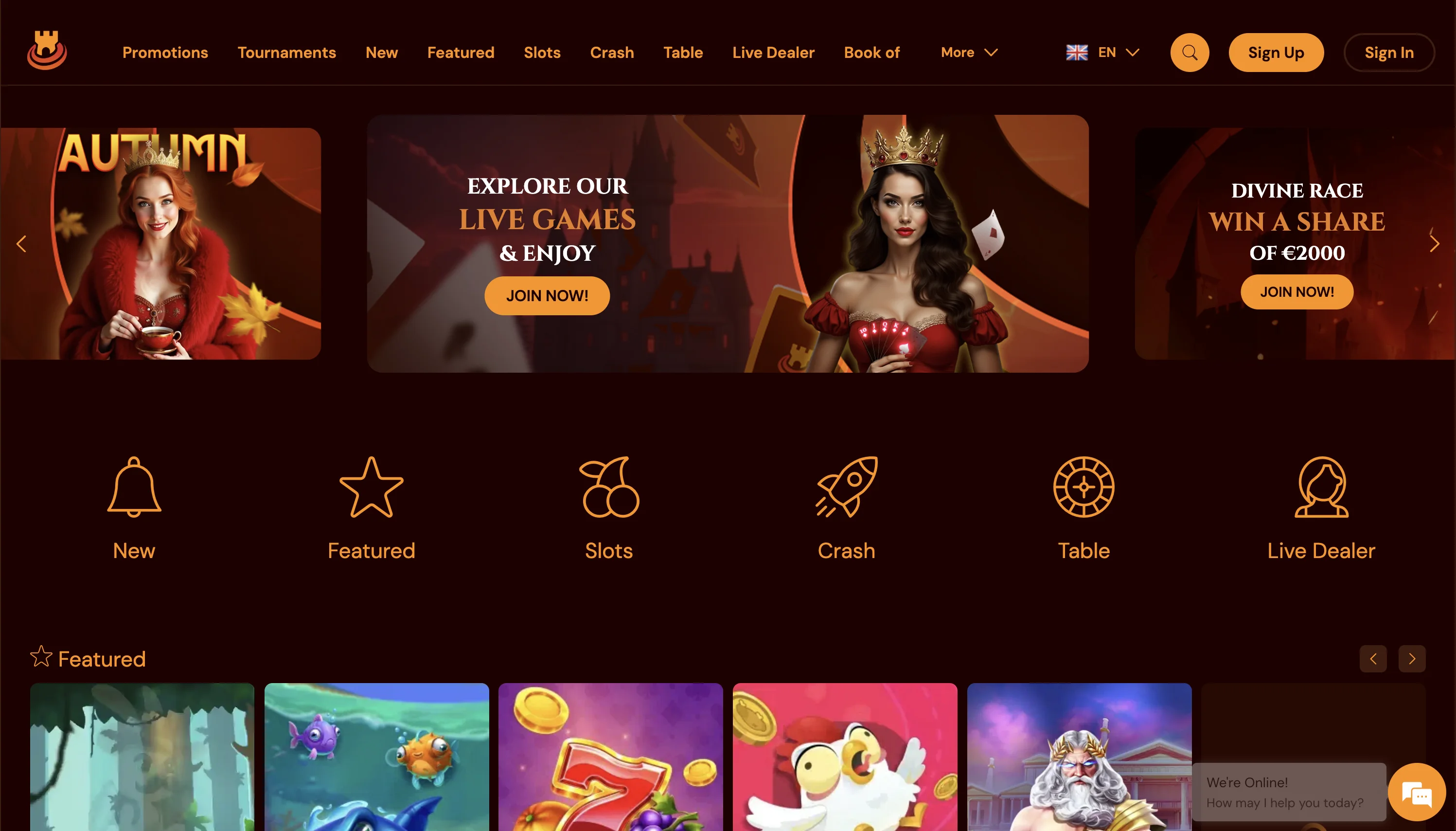 Spins Castle Casino Screenshot