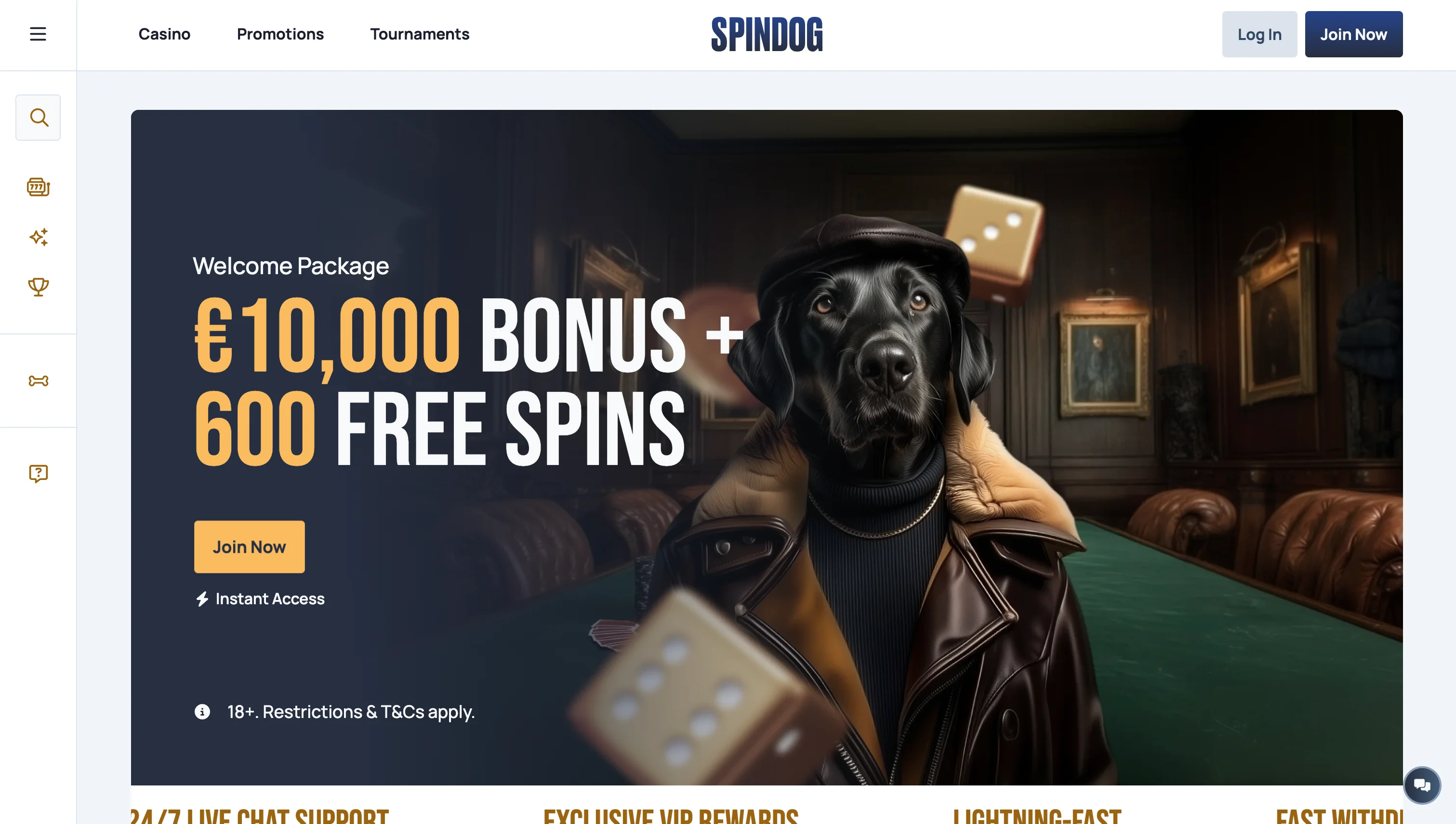 SpinDog Casino Screenshot